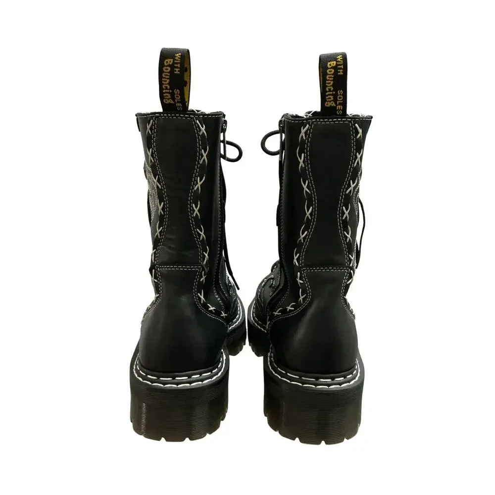 Dr. Martens Jadon Hi Boot Gothic Americana Leather Platforms Black Men’s Size 14